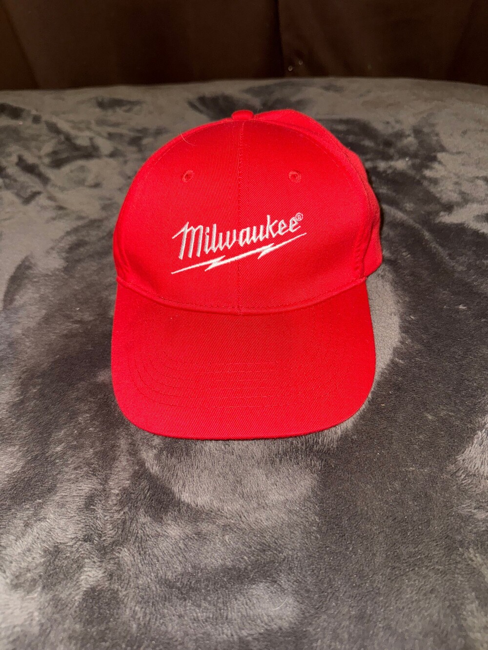 Wild Red Baseball Cap Adjustable Velcro Strap Milwaukee Logo